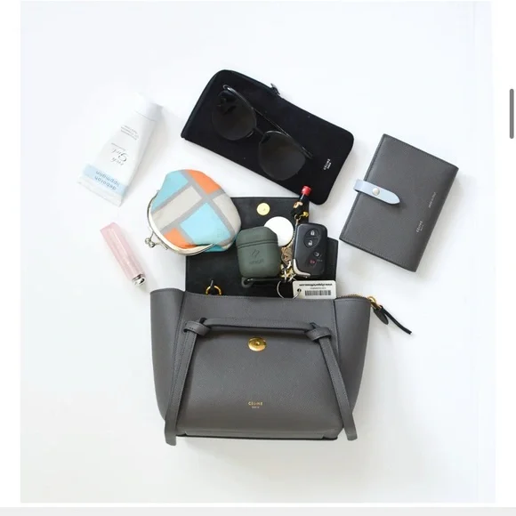 Celine Nano Belt Bag in Gray Leather, Authentic - Picture 3 of 9